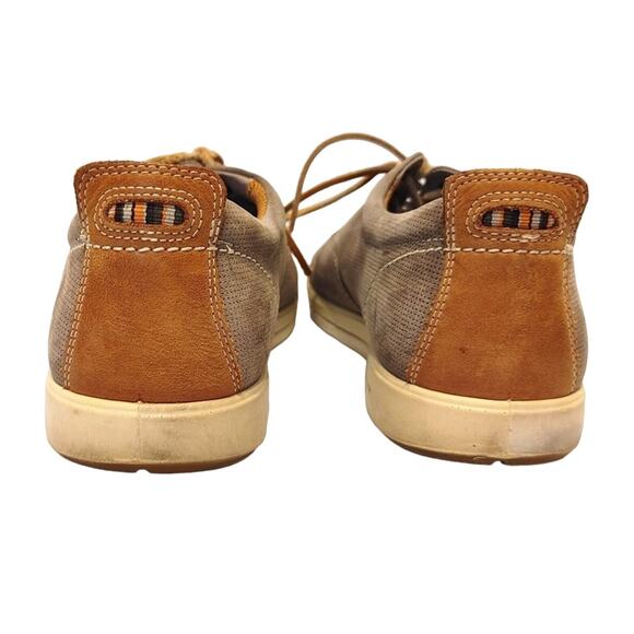 Ecco Kyle Suede Lace Up Casual Lifestyle Shoes Low Top Taupe Mens US 10 EU 43 - Picture 6 of 8